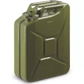 Канистра топливная металлическая вертикальная 5 Л (зелёная) AVS VJM-05