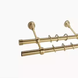 карниз 16мм антик-золото, 2-х ряд, в тубусе 1,6