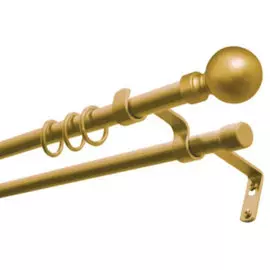 Карниз 16мм DIY Виста ТУ, 2 ряда, Шар, Золото матовое 1,60