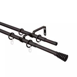 карниз двойной телескоп 16/19мм 160/300 с мет.кольцами 104.655