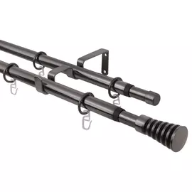 карниз двойной телескоп 16/19мм 160/300 с мет.кольцами 104.681