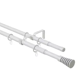 Карниз двойной Телескоп 16/19мм 160/300 с мет.кольцами 104.689