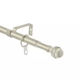 карниз телескоп эскар 16/19мм 160-320см однорядный матовый никель, наконечник орех 3331161947551