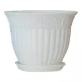 Кашпо ВИНОГРАД с поддоном 30 белый