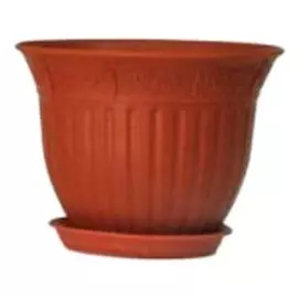 Кашпо ВИНОГРАД с поддоном 30 терракот