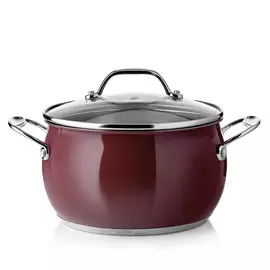 кастрюля 18*10,5см с крышкой, нержавеющая сталь turia marsala es trml18me101