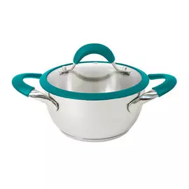 Кастрюля 2,1л 18*9,5см Farve, ультрамарин, со стальной крышкой и отверстием для выпуска пара