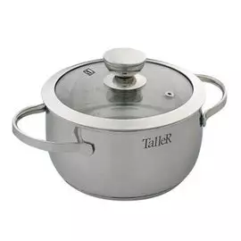 Кастрюля 2,2л 18*8,5см Хантли стеклянная крышка TALLER TR-1016