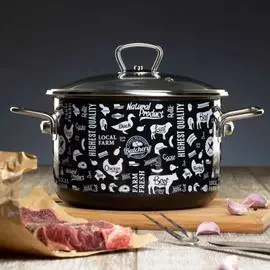 кастрюля эмал цил ferma 5,5л tm appetite