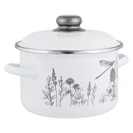 кастрюля эмал цил flora-2 4,0л тм appetite