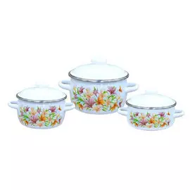 Кастрюля эмалированная 1,5л сфер. ЛИЛИИ 1RA161M