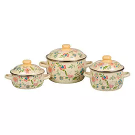 Кастрюля эмалированная 2л сфер. ЛУГОВЫЕ ЦВЕТЫ 3RC161M