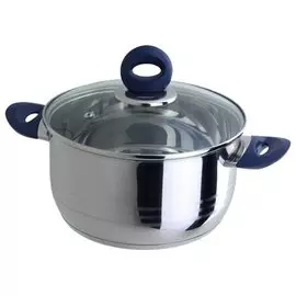 Кастрюля AZZURRO 6,1л со стеклянной крышкой 93-Av05