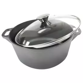 Кастрюля BELEZZA VICENZA 4,0л D24,5см чугунная, со стеклянной крышкой