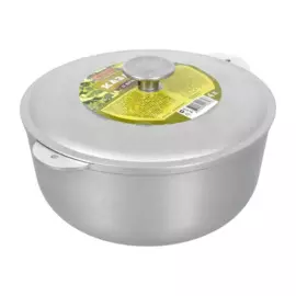 казан алюминиевый 4л boyscout литой с крышкой без дужки 61543