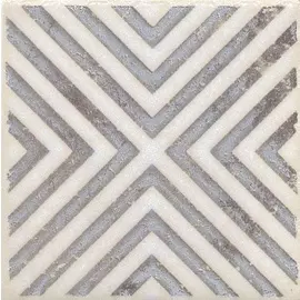 Керамическая вставка 9,9х9,9 Амальфи орнамент коричневый 3