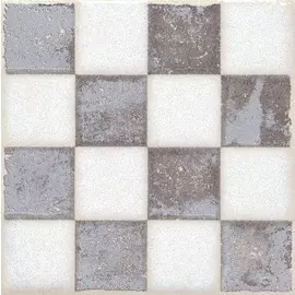 Керамическая вставка 9,9х9,9 Амальфи орнамент коричневый 4