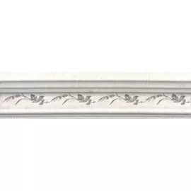 керамический бордюр 20х5 багет кантри шик белый декорированный