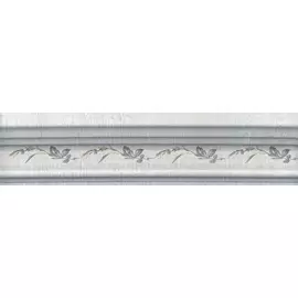 керамический бордюр 20х5 багет кантри шик серый декорированный