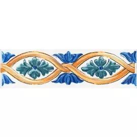 керамический бордюр 20х6,3 капри майолика 1