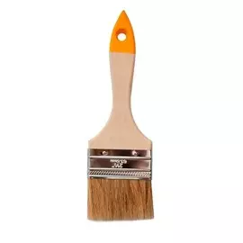 кисть плоская хобби 2,5" белый korvus 0101925