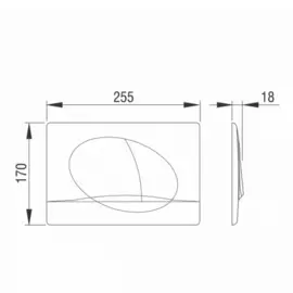 клавиша смыва pestan fluenta play хром глянец 71532