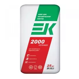 клей для плитки ек 2000 keramik, 25 кг