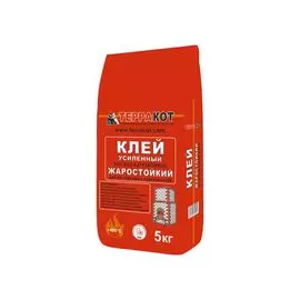 клей для плитки термостойкий усиленный терракот, 5 кг