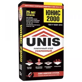 клей для плитки unis 2000, 23 кг