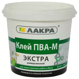 клей пва-м универсальный экстра 0,9кг л-с