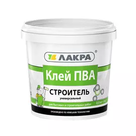 клей пва универсальный строитель 0,9кг л-с