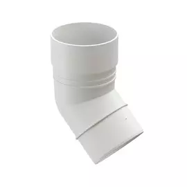 колено docke standart, цвет белый, 80 мм х 45°