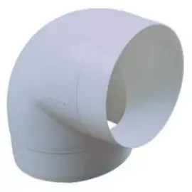 Колено круглое 100мм ПВХ, 90град, 121Р, Вентс