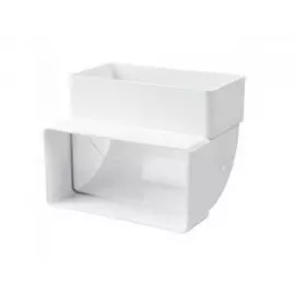 Колено прямоугольное 55*110мм ПВХ, вертик. 90град, 5252Р, ВЕНТС