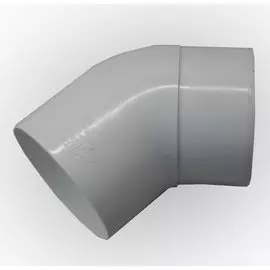 Колено трубы 45° белое ПВХ /А/