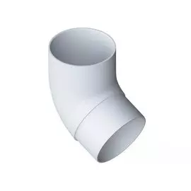 Колено трубы 67° белое ПВХ /А/