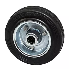 колесо 100мм оцинк.сталь с резин.шиной