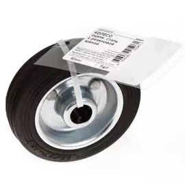 колесо 80мм оцинк.сталь с резин.шиной