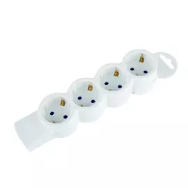 колодка пластик, 4 поста, с/з, 16а, с защитными шторками, белая, duwi quick fix, 32020 5