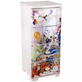 Комод 4 секции плетеный для мальчиков М2451