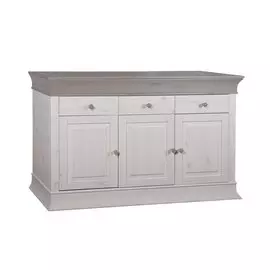 Комод Бостон НББ белый воск/серый