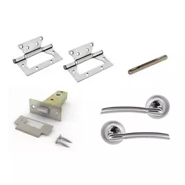 комплект для двери фабрика замков fz set 01-c 100 2h sn(матовый никель)