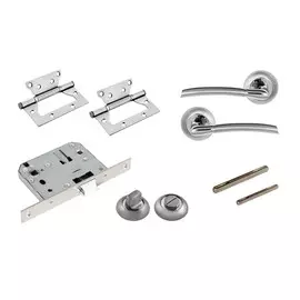 комплект для двери фабрика замков fz set 01-c 170 2h bk sn(матовый никель)