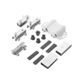 комплект для двух стеклянных дверей с лифтом, хром