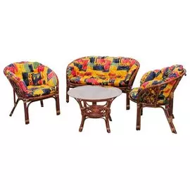 Комплект для отдыха БАГАМЫ 01/16 К коньяк (диван, стол, кресло-2шт)