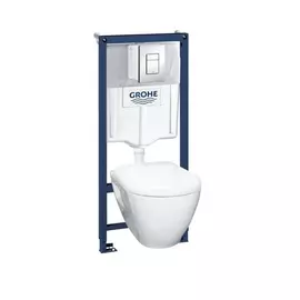 комплект инсталляция и унитаз подвесной grohe rapid sl 39186000