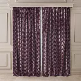 комплект штор парма 11234 1,4х2,7м 2шт сливовый