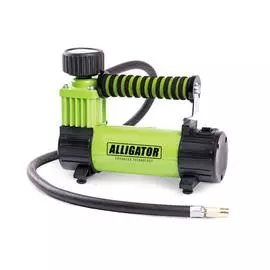 Компрессор автомобильный АЛЛИГАТОР, металлический, 12V, 100W, производ-сть 26 л./мин.