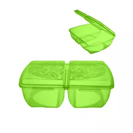 Контейнер двухсекционный 430мл Архимед пластик с крышкой Р2038