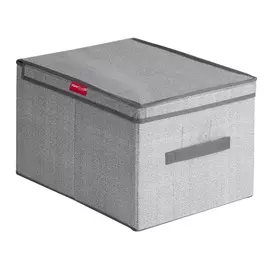 короб для хранения 30*40*25см мастер хаус складной с крышкой,ручкой и кармашком 60635